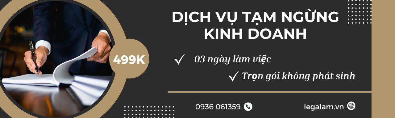Dịch vụ tạm ngừng hoạt động kinh doanh